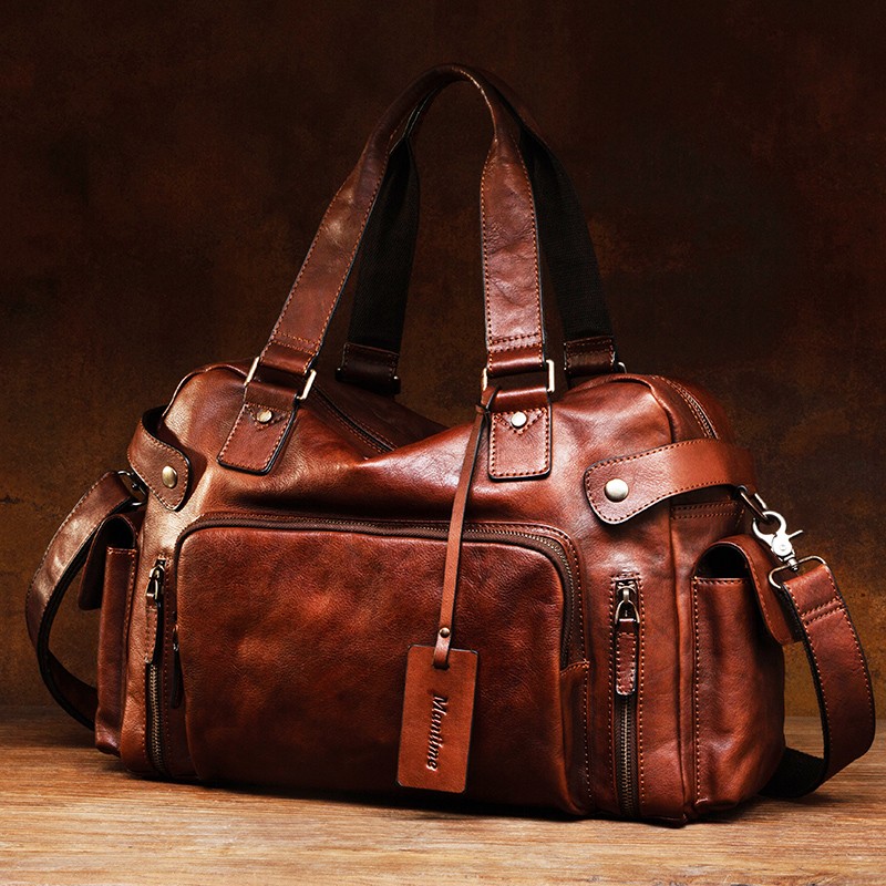Vintage vegetable tanned leath - đánh giá và giá Canvas Backpack Casual