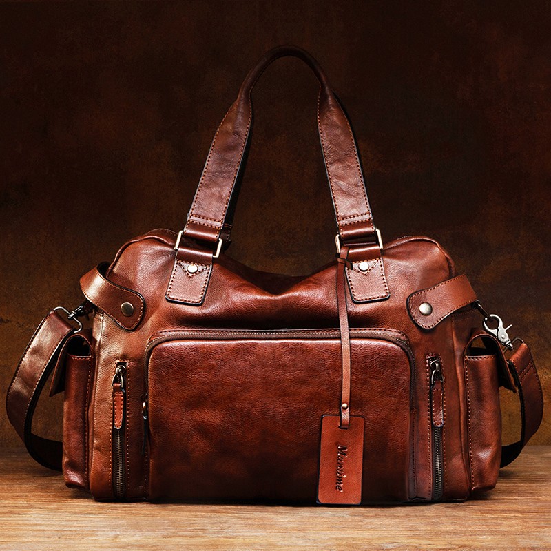 Vintage vegetable tanned leath - đánh giá và giá Canvas Backpack Casual