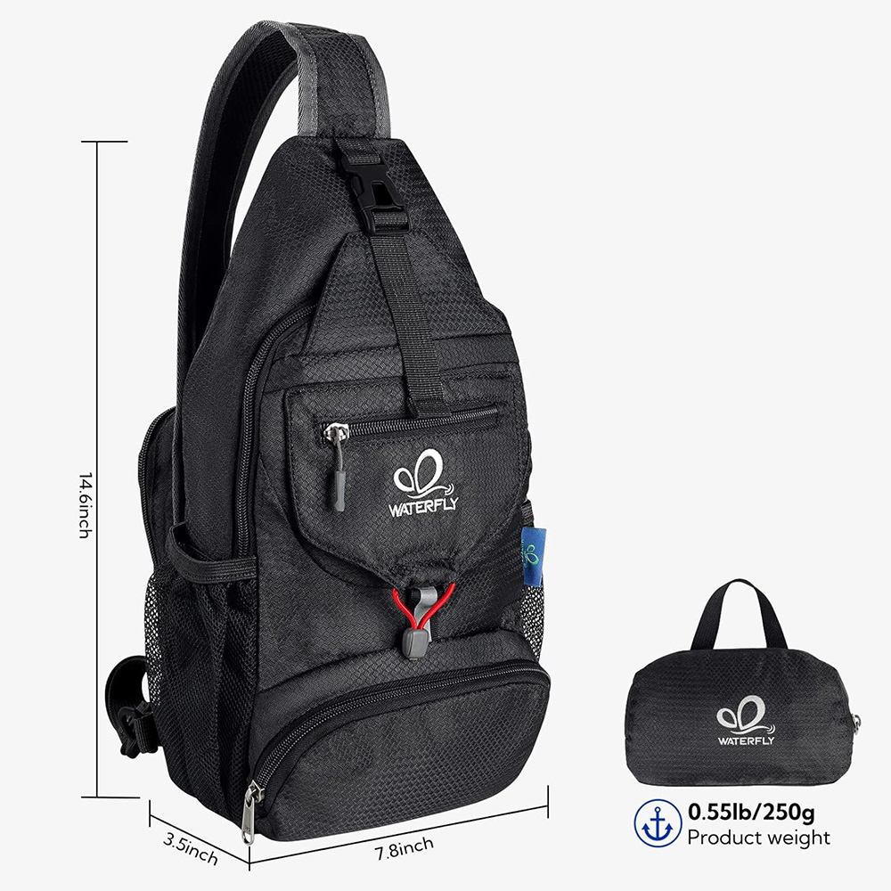 WATERFLY Chest Bag Shoulder Sm - đánh giá và giá Canvas Backpack Casual